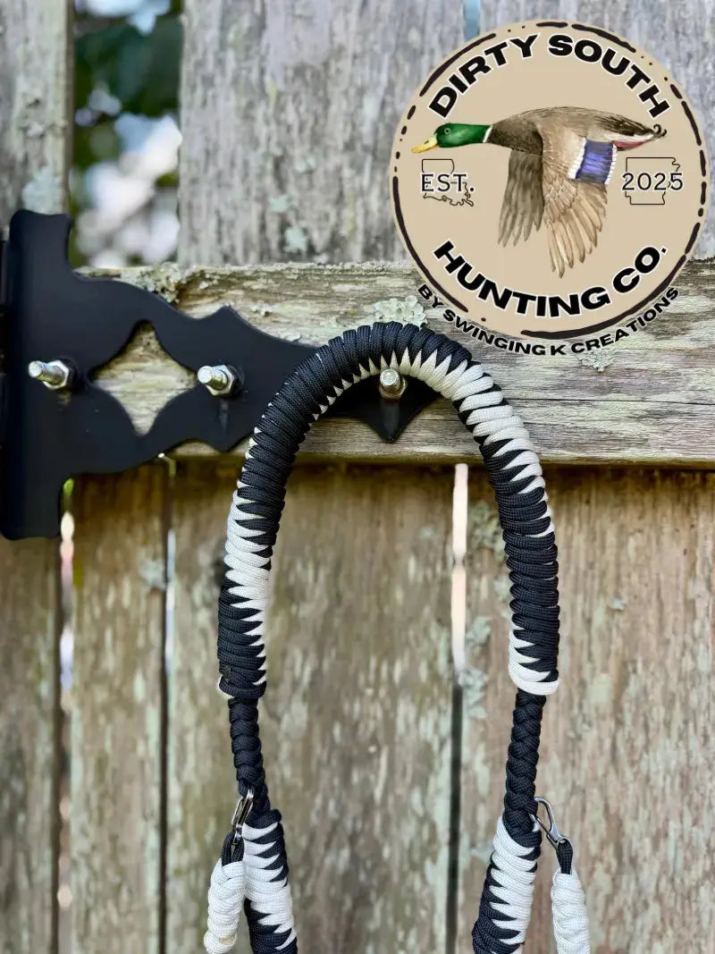 Black & White Paracord Duck Call Lanyard – 4 Drop Removable Loops | Waterfowl Hunting Gear