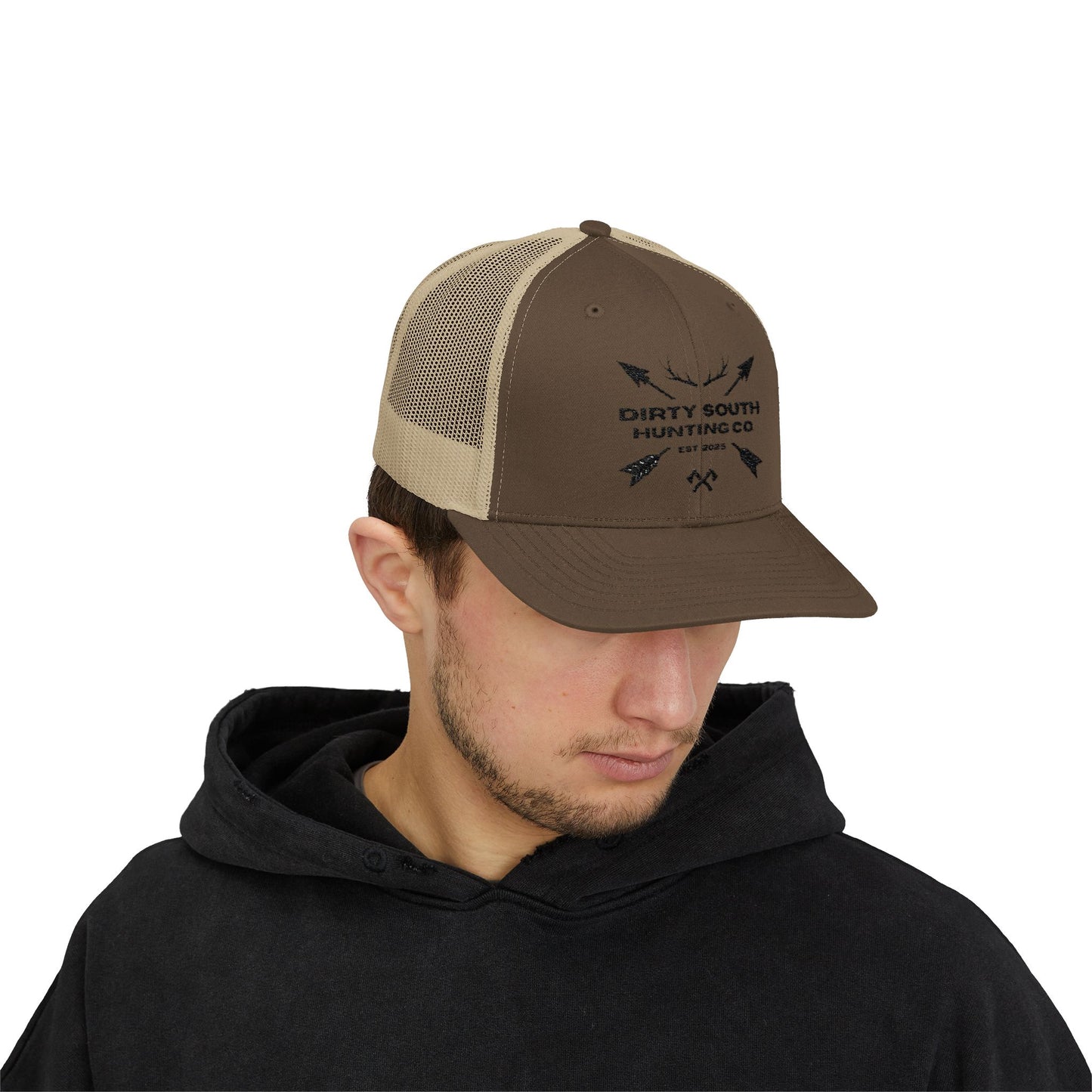 Dirty South Hunting Co Snapback Trucker Cap - Perfect for Outdoor Enthusiasts, Gifts for Hunters, Casual Wear, Adjustable Fit, Sports Cap