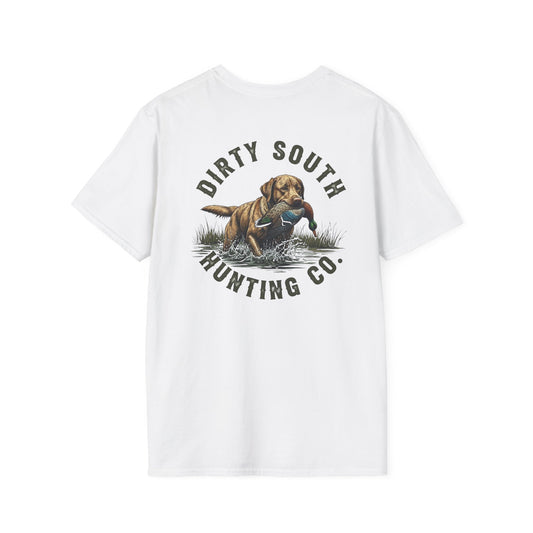 Dirty South Hunting Co. Retriever T-Shirt – Hunting Dog & Duck Graphic Tee – Outdoor Lifestyle Shirt for Hunters-Duck Hunting