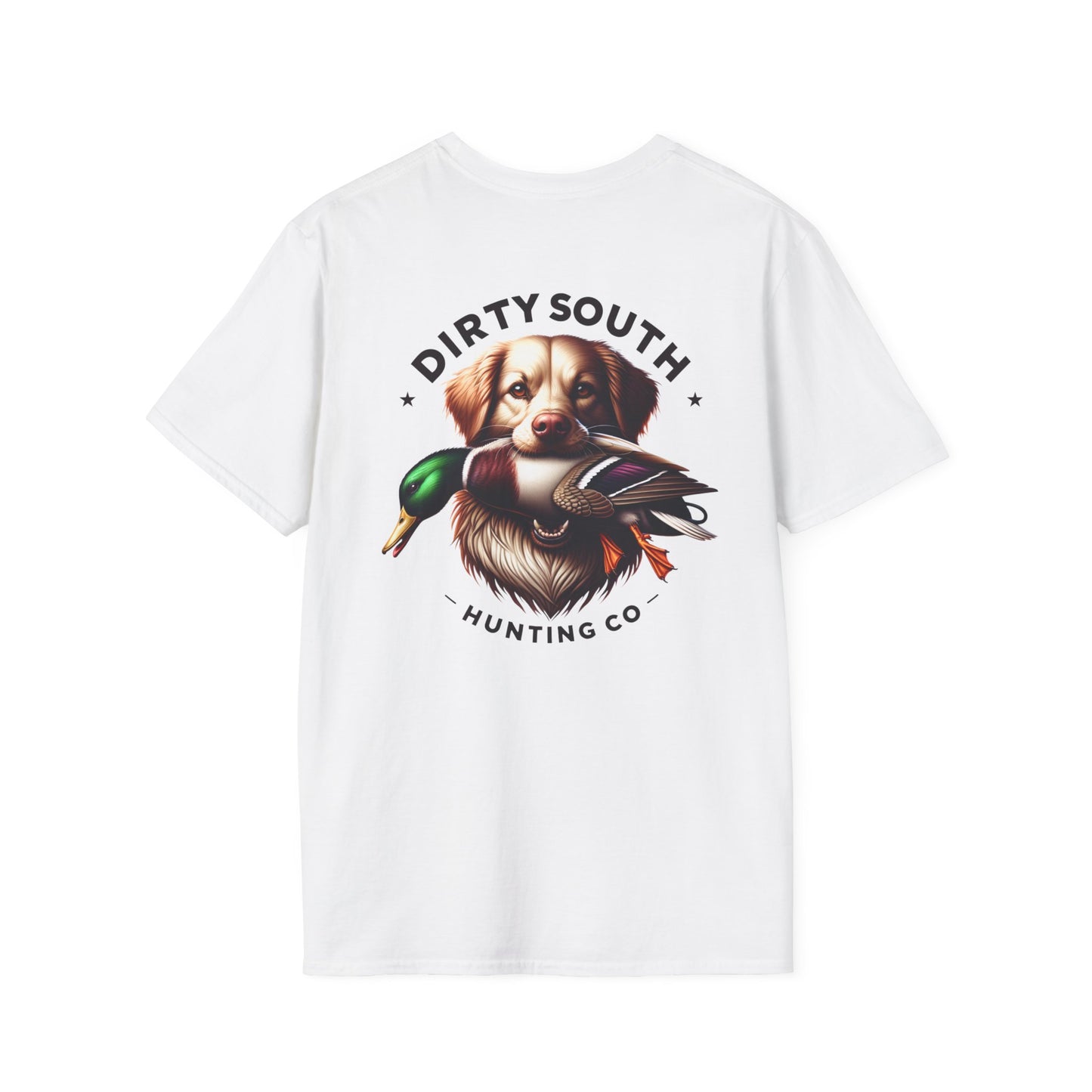 Dirty South Hunting Co. Retriever Mallard T-Shirt – Duck Dog Hunting Graphic Tee – Waterfowl Apparel