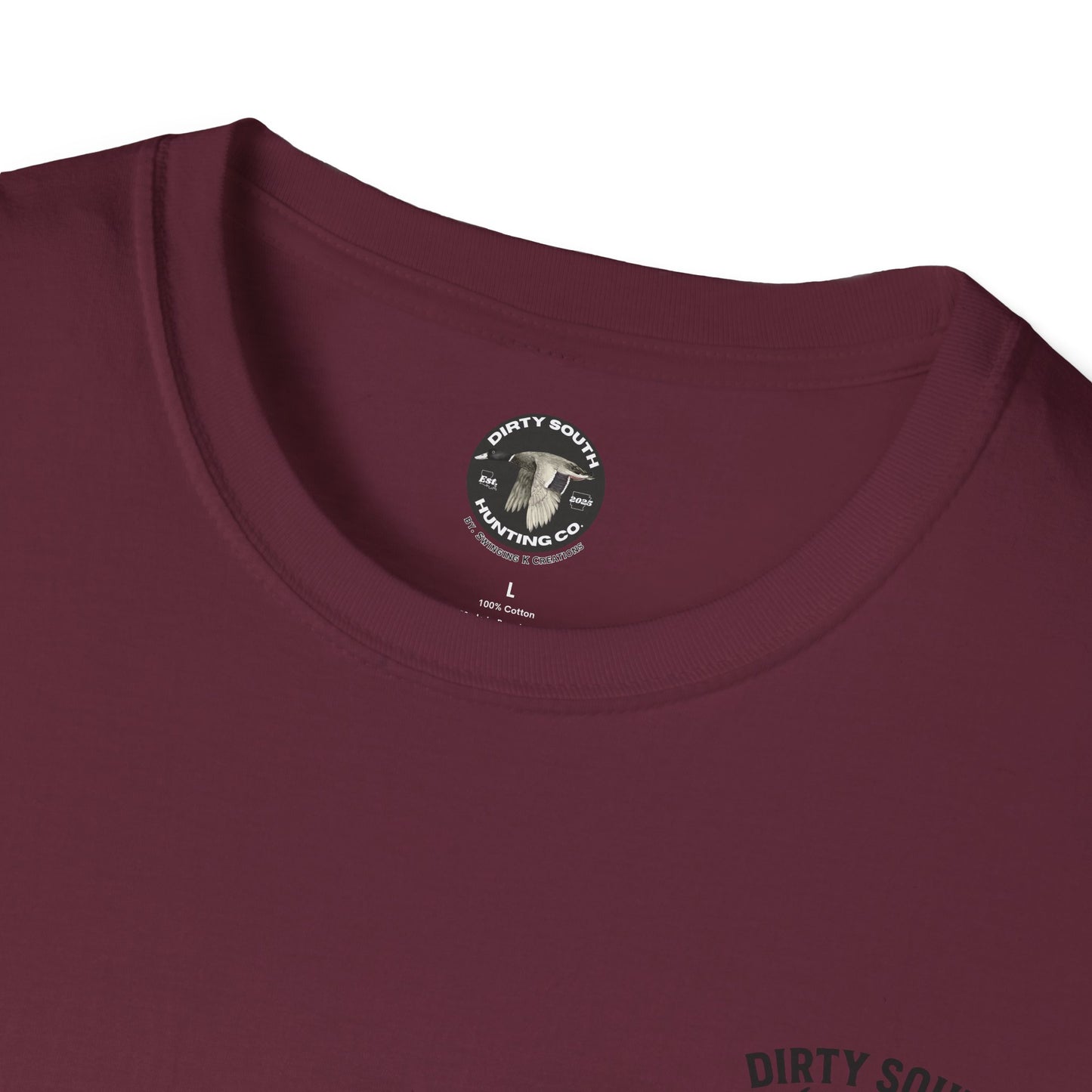 Watercolor Dirty South Hunting Co Unisex Softstyle T-Shirt - Southern Hunt Graphic Tee, Outdoor Apparel, Camo Hunter Top, Nature Lover Gift,