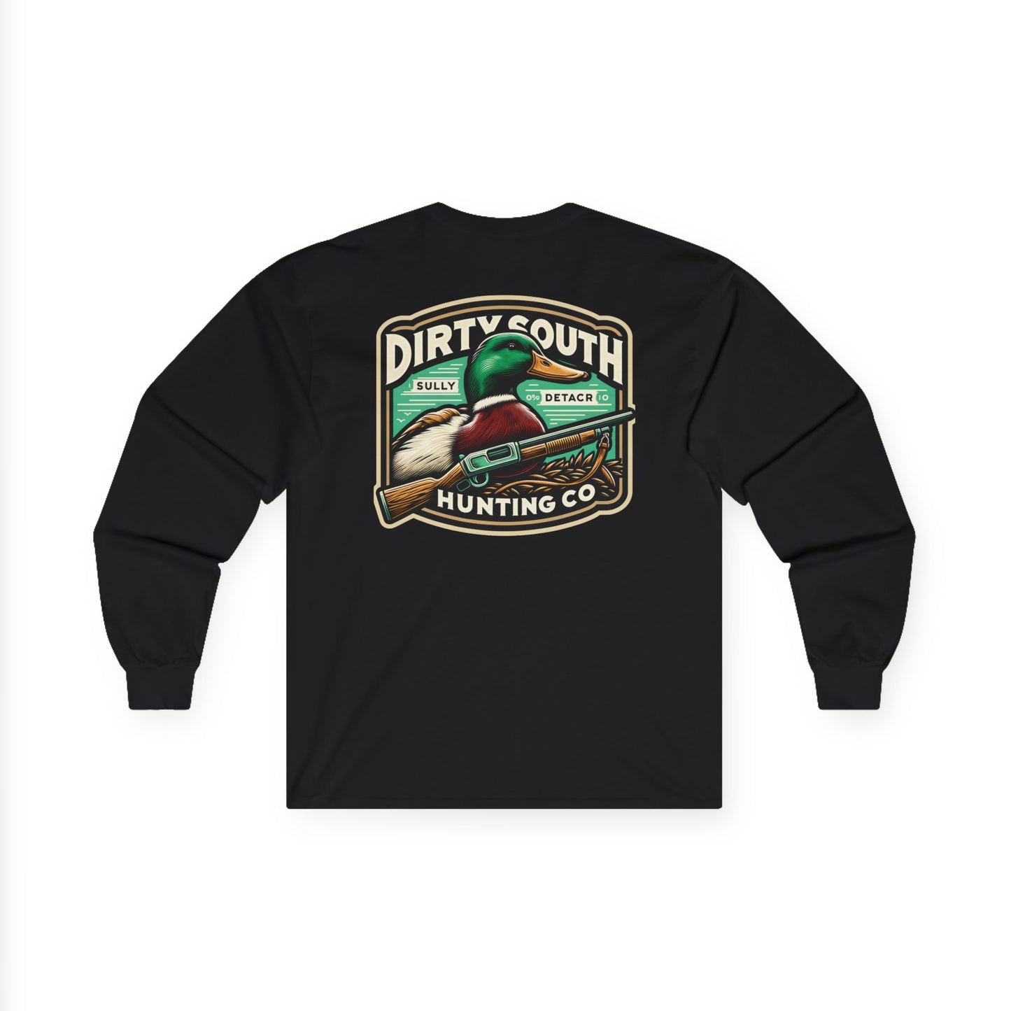 Mallard Duck Dirty South Hunting Long Sleeve Tee, Outdoor Apparel, Unisex T-Shirt, Casual Wear, Gift for Hunters, Vintage Graphic Tee