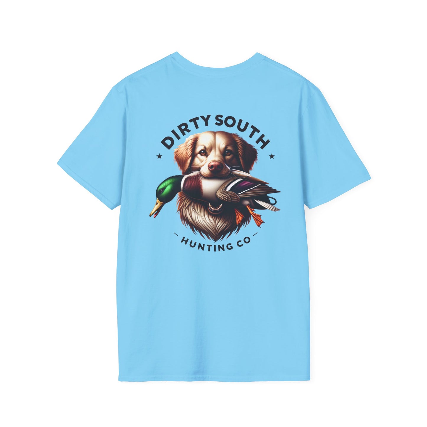 Dirty South Hunting Co. Retriever Mallard T-Shirt – Duck Dog Hunting Graphic Tee – Waterfowl Apparel