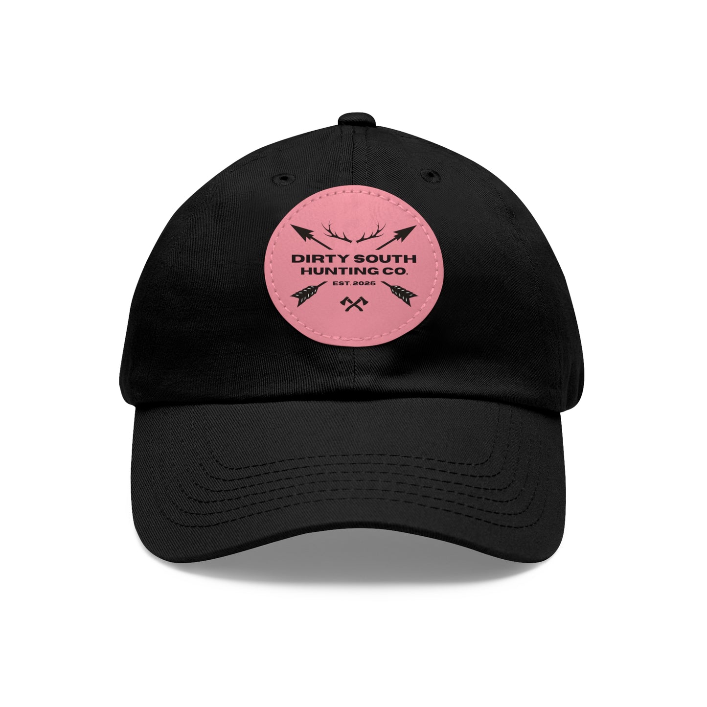 Stylish Dad Hat with Leather Patch, Casual Cap for Hunting Enthusiasts, Gift for Father's Day, Outdoor Adventure Gear, Trendy Dad Apparel