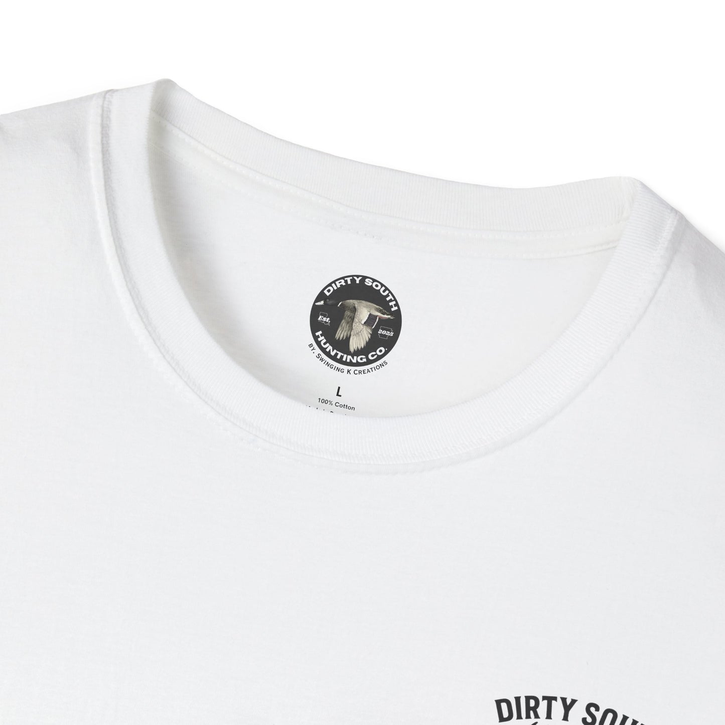 Watercolor Dirty South Hunting Co Unisex Softstyle T-Shirt - Southern Hunt Graphic Tee, Outdoor Apparel, Camo Hunter Top, Nature Lover Gift,
