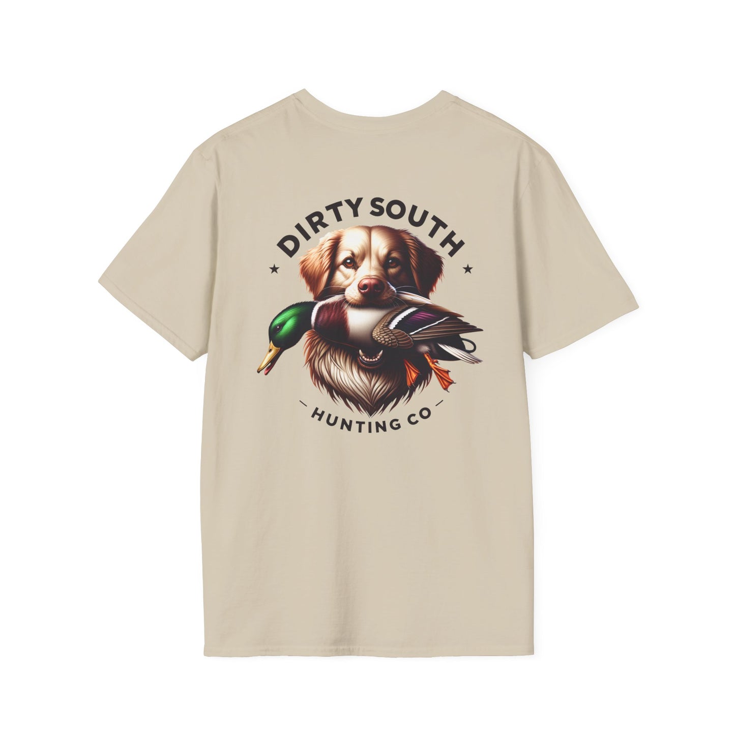 Dirty South Hunting Co. Retriever Mallard T-Shirt – Duck Dog Hunting Graphic Tee – Waterfowl Apparel