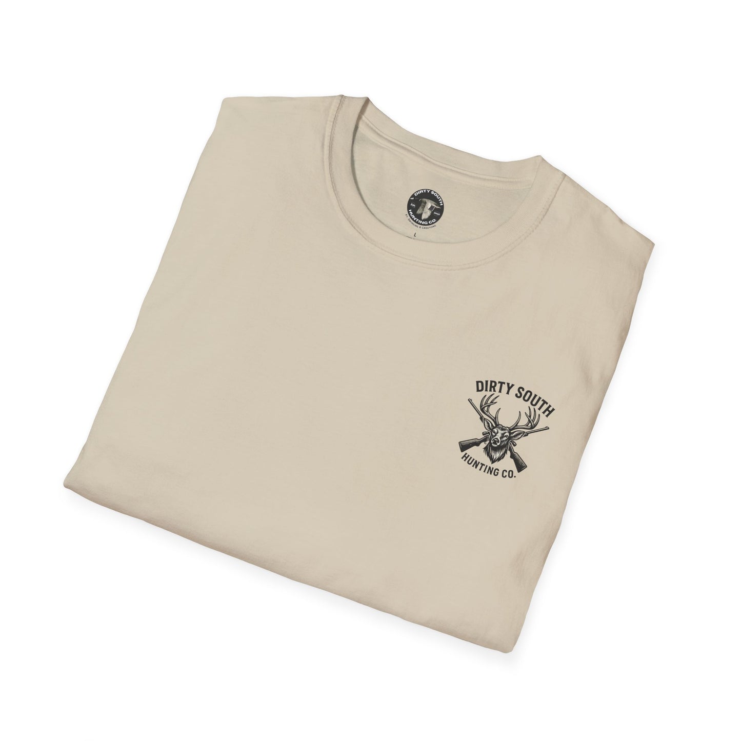 Watercolor Dirty South Hunting Co Unisex Softstyle T-Shirt - Southern Hunt Graphic Tee, Outdoor Apparel, Camo Hunter Top, Nature Lover Gift,