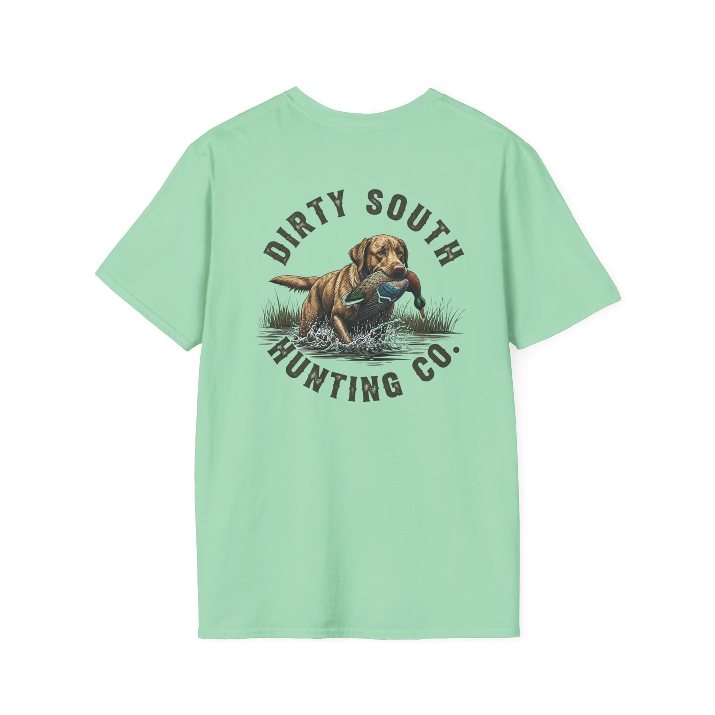 Dirty South Hunting Co. Retriever T-Shirt – Hunting Dog & Duck Graphic Tee – Outdoor Lifestyle Shirt for Hunters-Duck Hunting