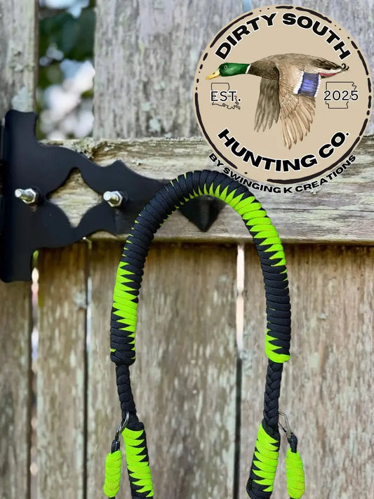 Black & Green Paracord Duck Call Lanyard – 4 Drop Removable Loops | Waterfowl Hunting Gear