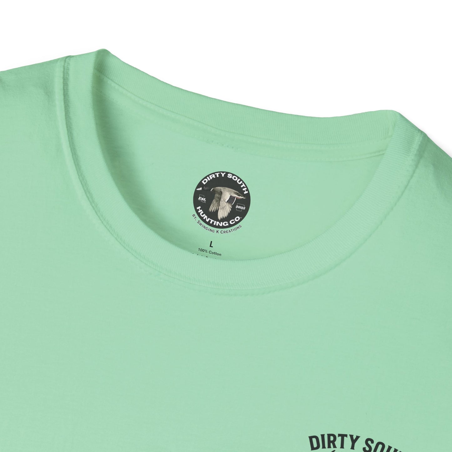 Watercolor Dirty South Hunting Co Unisex Softstyle T-Shirt - Southern Hunt Graphic Tee, Outdoor Apparel, Camo Hunter Top, Nature Lover Gift,