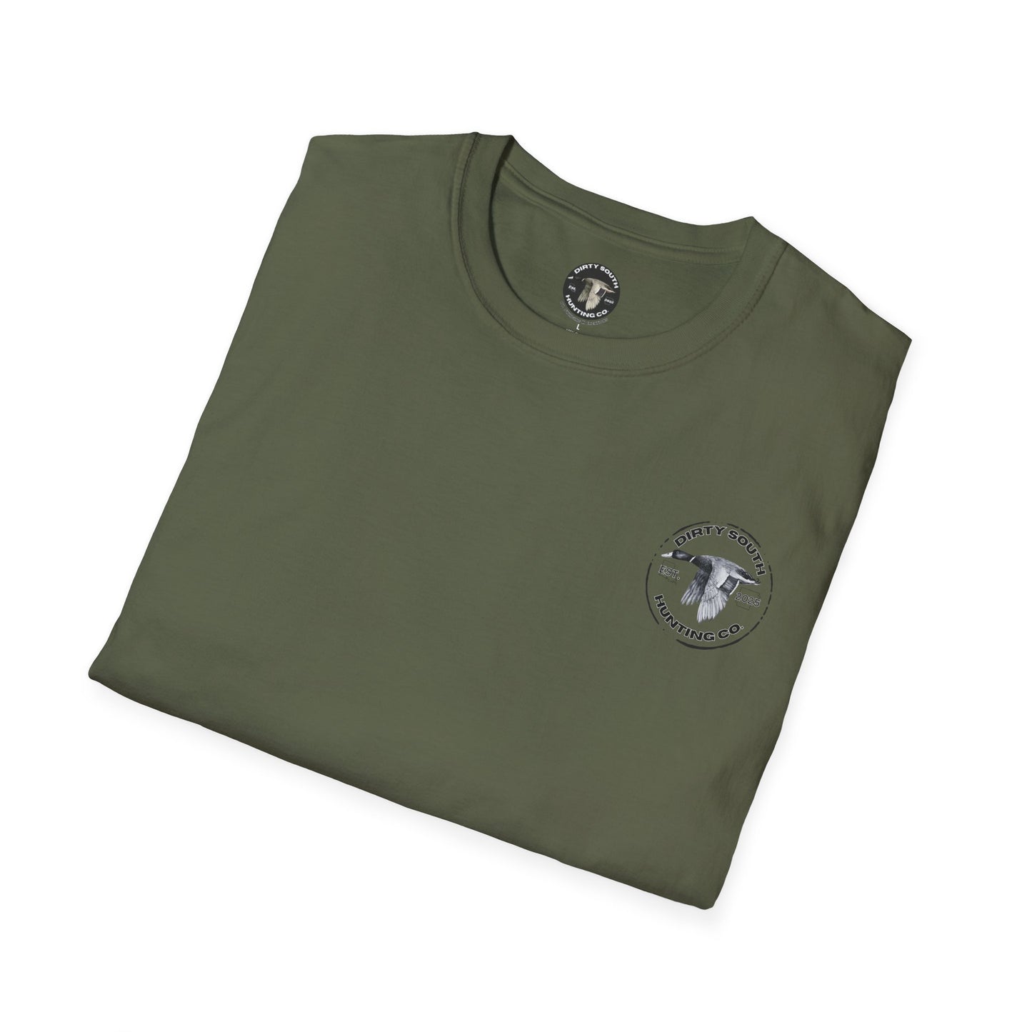 Dirty South Hunting Co. Mallard Logo T-Shirt – Duck Hunting Graphic Tee – Outdoor Lifestyle Apparel