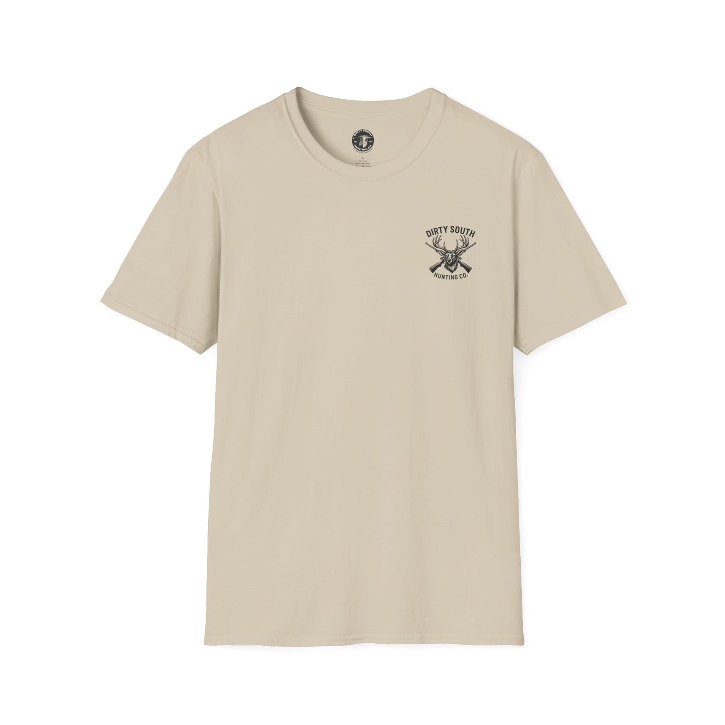 Watercolor Dirty South Hunting Co Unisex Softstyle T-Shirt - Southern Hunt Graphic Tee, Outdoor Apparel, Camo Hunter Top, Nature Lover Gift,