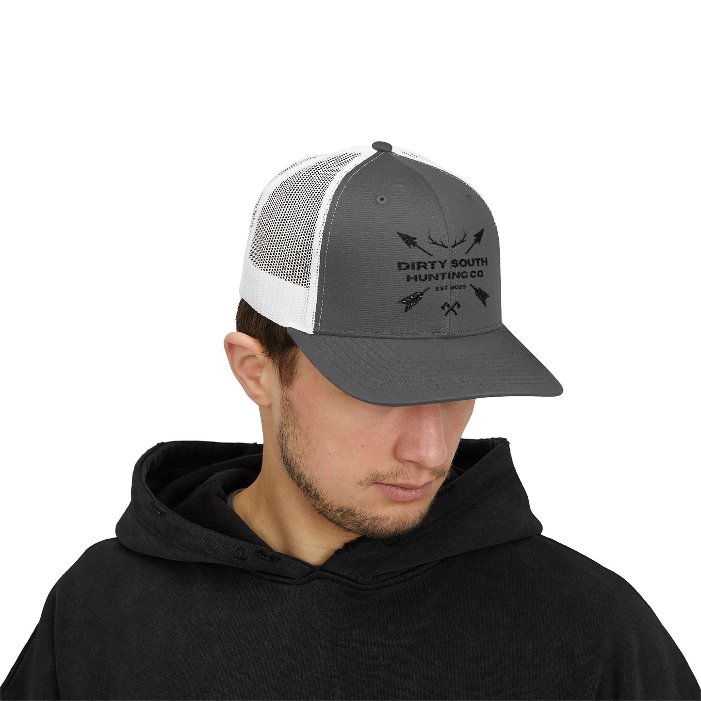 Dirty South Hunting Co Snapback Trucker Cap - Perfect for Outdoor Enthusiasts, Gifts for Hunters, Casual Wear, Adjustable Fit, Sports Cap