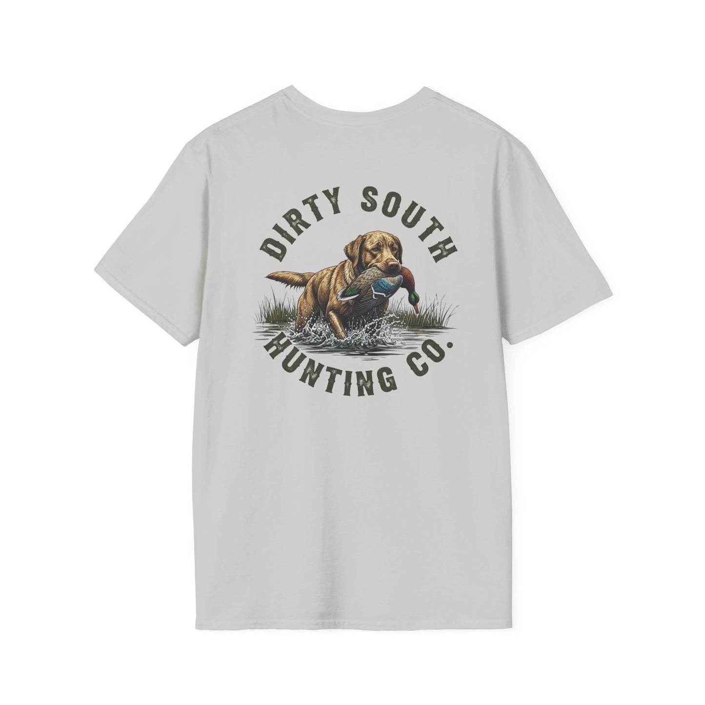 Dirty South Hunting Co. Retriever T-Shirt – Hunting Dog & Duck Graphic Tee – Outdoor Lifestyle Shirt for Hunters-Duck Hunting