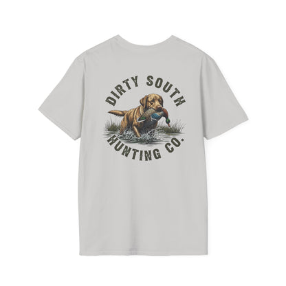 Dirty South Hunting Co. Retriever T-Shirt – Hunting Dog & Duck Graphic Tee – Outdoor Lifestyle Shirt for Hunters-Duck Hunting