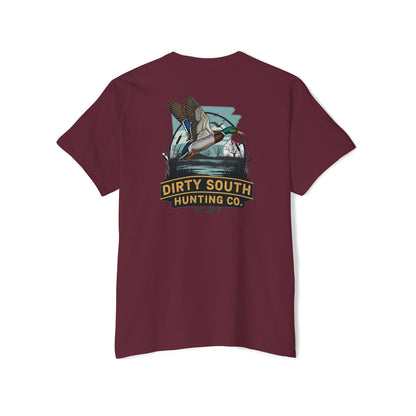 Dirty South Hunting Co. Mallard Flight Scene T-Shirt (Arkansas)- Duck Hunting Graphic Tee – Waterfowl Apparel