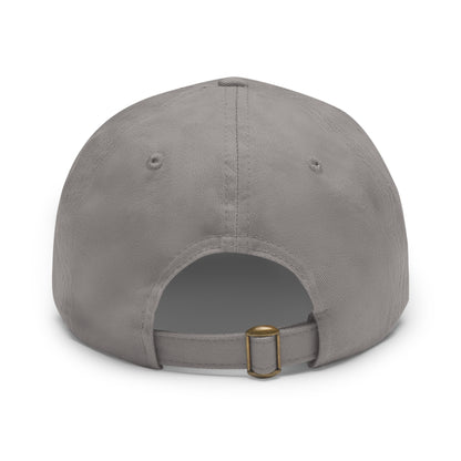 Stylish Dad Hat with Leather Patch, Casual Cap for Hunting Enthusiasts, Gift for Father's Day, Outdoor Adventure Gear, Trendy Dad Apparel