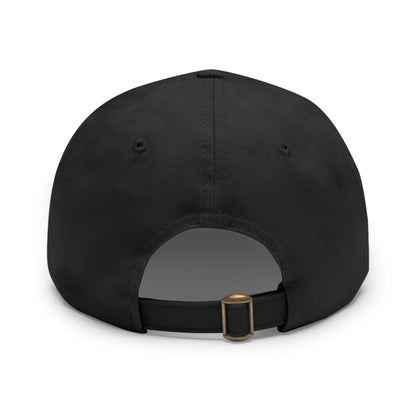 Stylish Dad Hat with Leather Patch, Casual Cap for Hunting Enthusiasts, Gift for Father's Day, Outdoor Adventure Gear, Trendy Dad Apparel