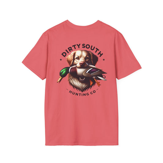 Dirty South Hunting Co. Retriever Mallard T-Shirt – Duck Dog Hunting Graphic Tee – Waterfowl Apparel