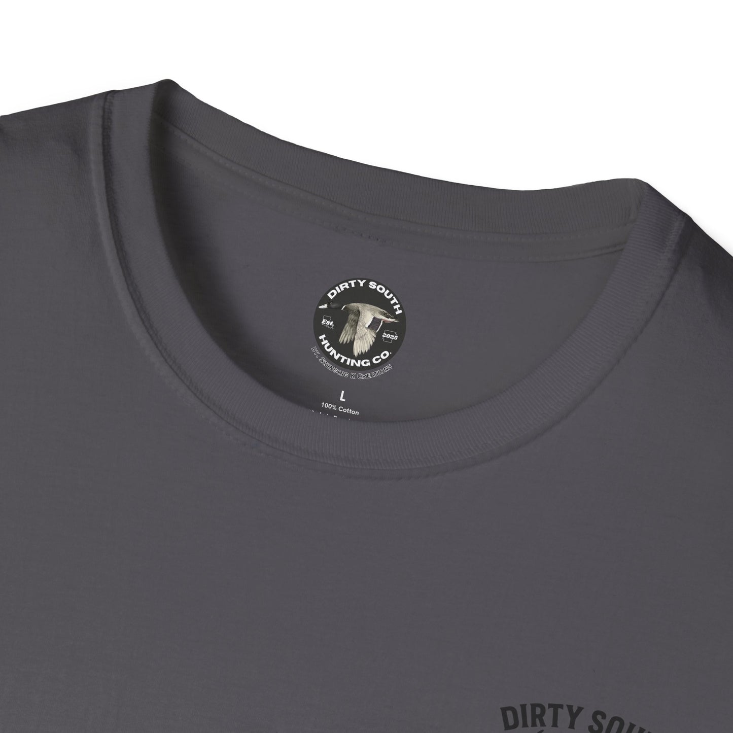 Watercolor Dirty South Hunting Co Unisex Softstyle T-Shirt - Southern Hunt Graphic Tee, Outdoor Apparel, Camo Hunter Top, Nature Lover Gift,