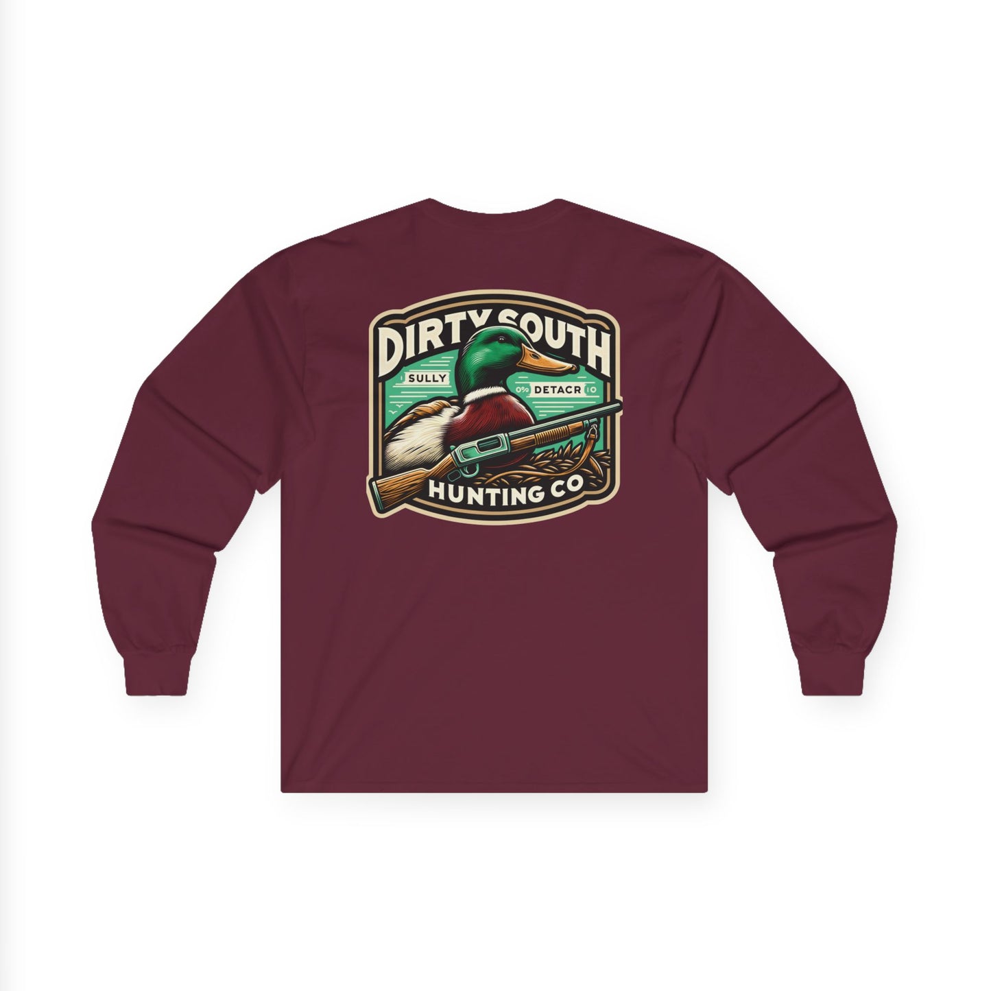 Mallard Duck Dirty South Hunting Long Sleeve Tee, Outdoor Apparel, Unisex T-Shirt, Casual Wear, Gift for Hunters, Vintage Graphic Tee
