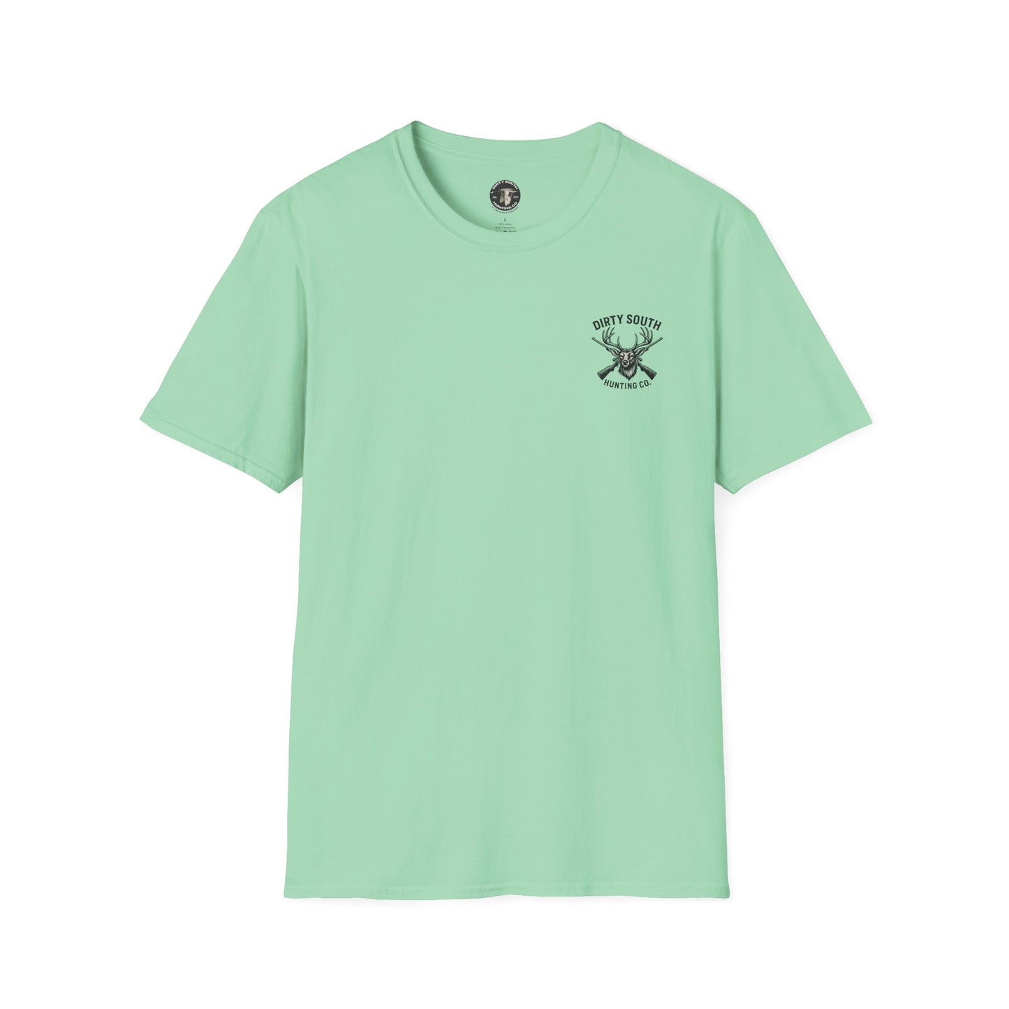 Watercolor Dirty South Hunting Co Unisex Softstyle T-Shirt - Southern Hunt Graphic Tee, Outdoor Apparel, Camo Hunter Top, Nature Lover Gift,