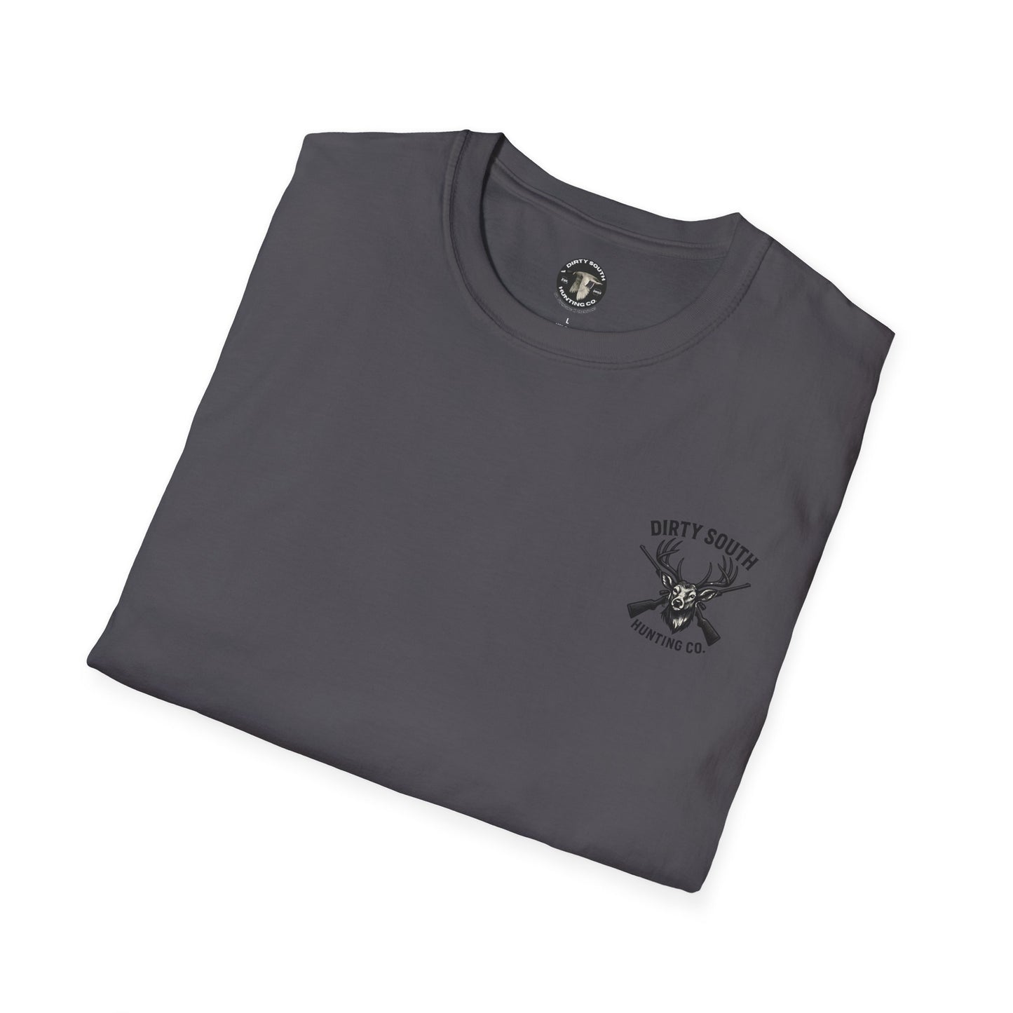Watercolor Dirty South Hunting Co Unisex Softstyle T-Shirt - Southern Hunt Graphic Tee, Outdoor Apparel, Camo Hunter Top, Nature Lover Gift,