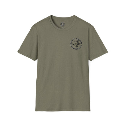 Dirty South Hunting Co. Trio Graphic T-Shirt – Deer, Duck & Fish Outdoor Lifestyle Tee – Hunting Apparel