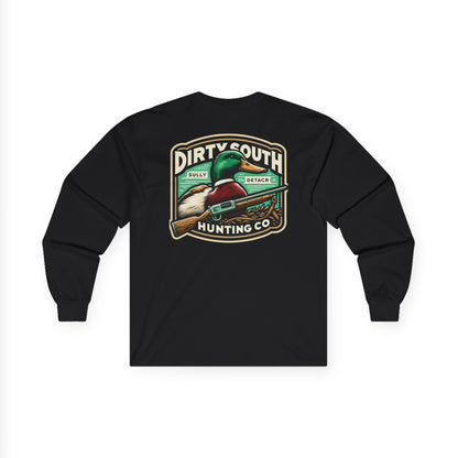 Mallard Duck Dirty South Hunting Long Sleeve Tee, Outdoor Apparel, Unisex T-Shirt, Casual Wear, Gift for Hunters, Vintage Graphic Tee