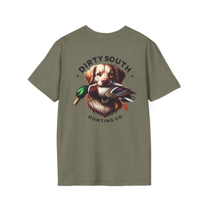Dirty South Hunting Co. Retriever Mallard T-Shirt – Duck Dog Hunting Graphic Tee – Waterfowl Apparel
