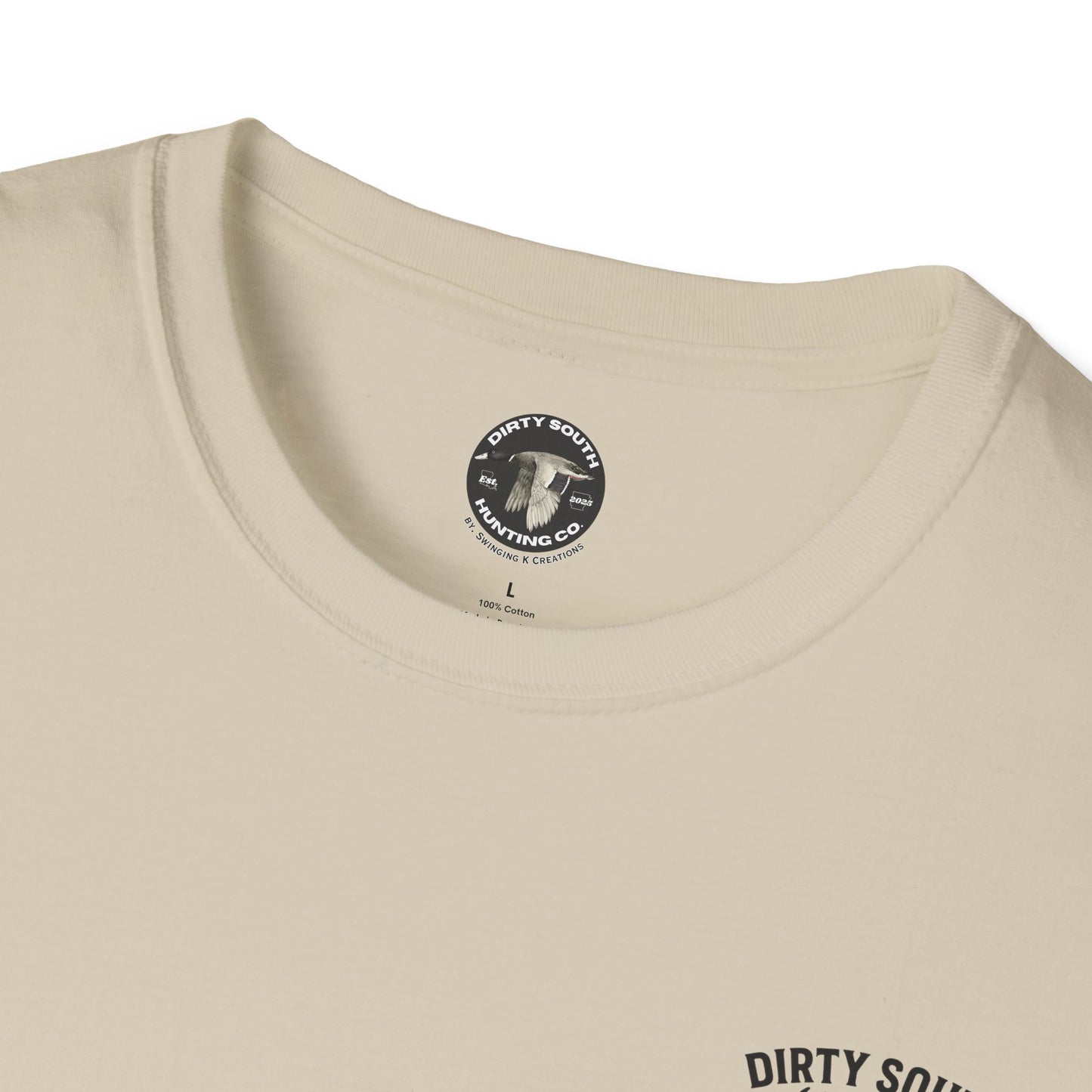 Watercolor Dirty South Hunting Co Unisex Softstyle T-Shirt - Southern Hunt Graphic Tee, Outdoor Apparel, Camo Hunter Top, Nature Lover Gift,