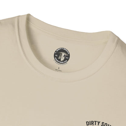 Watercolor Dirty South Hunting Co Unisex Softstyle T-Shirt - Southern Hunt Graphic Tee, Outdoor Apparel, Camo Hunter Top, Nature Lover Gift,