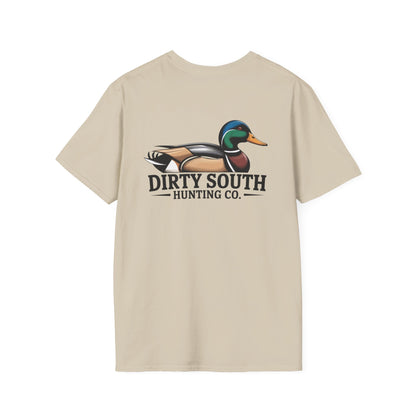 Dirty South Hunting Co. Mallard Logo T-Shirt – Duck Hunting Graphic Tee – Outdoor Lifestyle Apparel