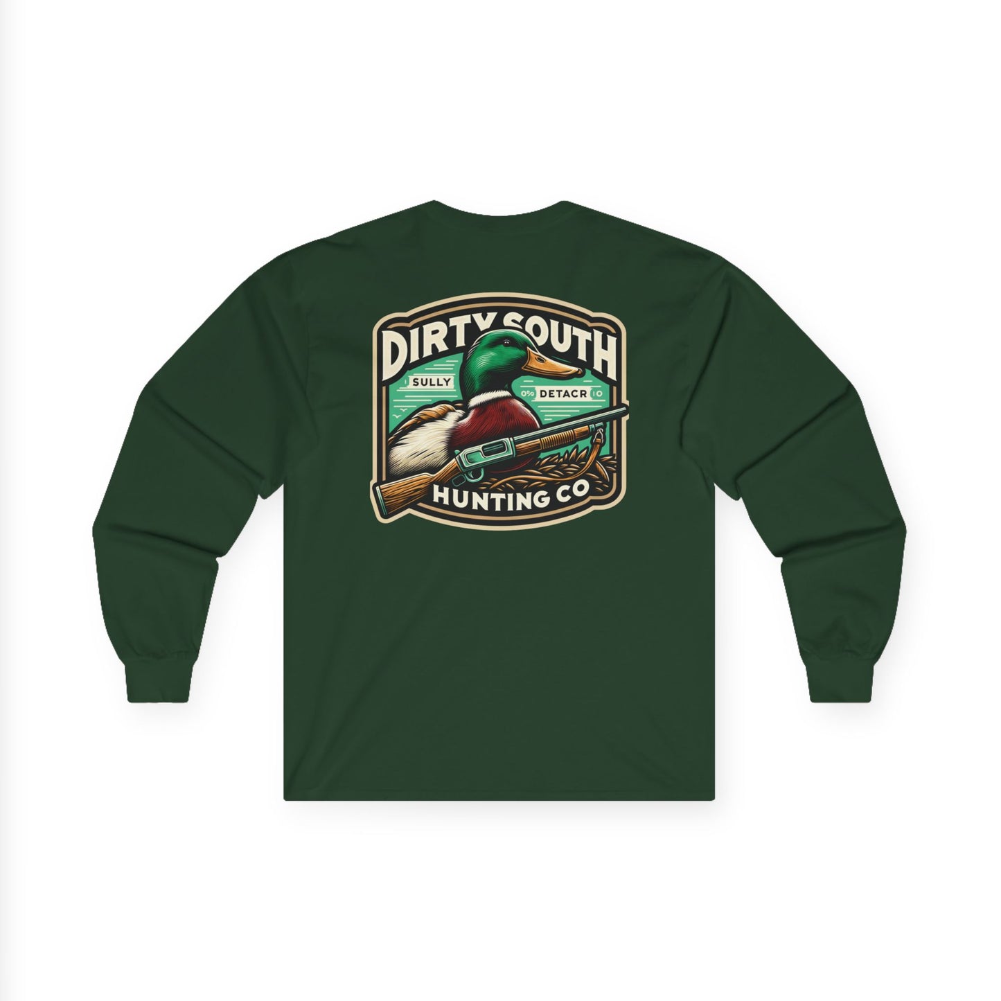 Mallard Duck Dirty South Hunting Long Sleeve Tee, Outdoor Apparel, Unisex T-Shirt, Casual Wear, Gift for Hunters, Vintage Graphic Tee