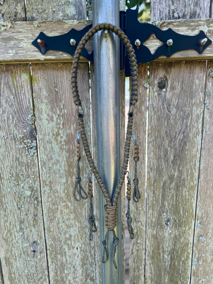 Custom Paracord Duck Call Lanyard - 5 Drop Leads, 10 Call Capacity