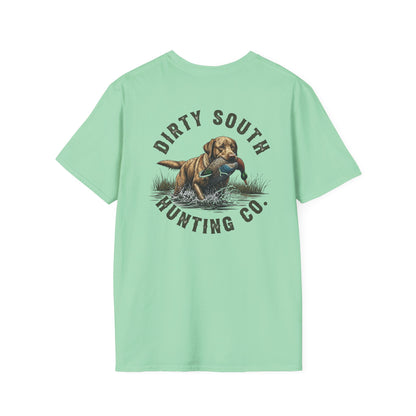 Dirty South Hunting Co. Retriever T-Shirt – Hunting Dog & Duck Graphic Tee – Outdoor Lifestyle Shirt for Hunters-Duck Hunting