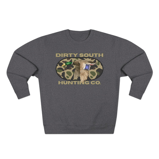 Dirty South Hunting Co. Unisex Sweatshirt - Cozy Camo Hunting Gear, Perfect for Campers, Outdoor Lovers, Gift for Hunters