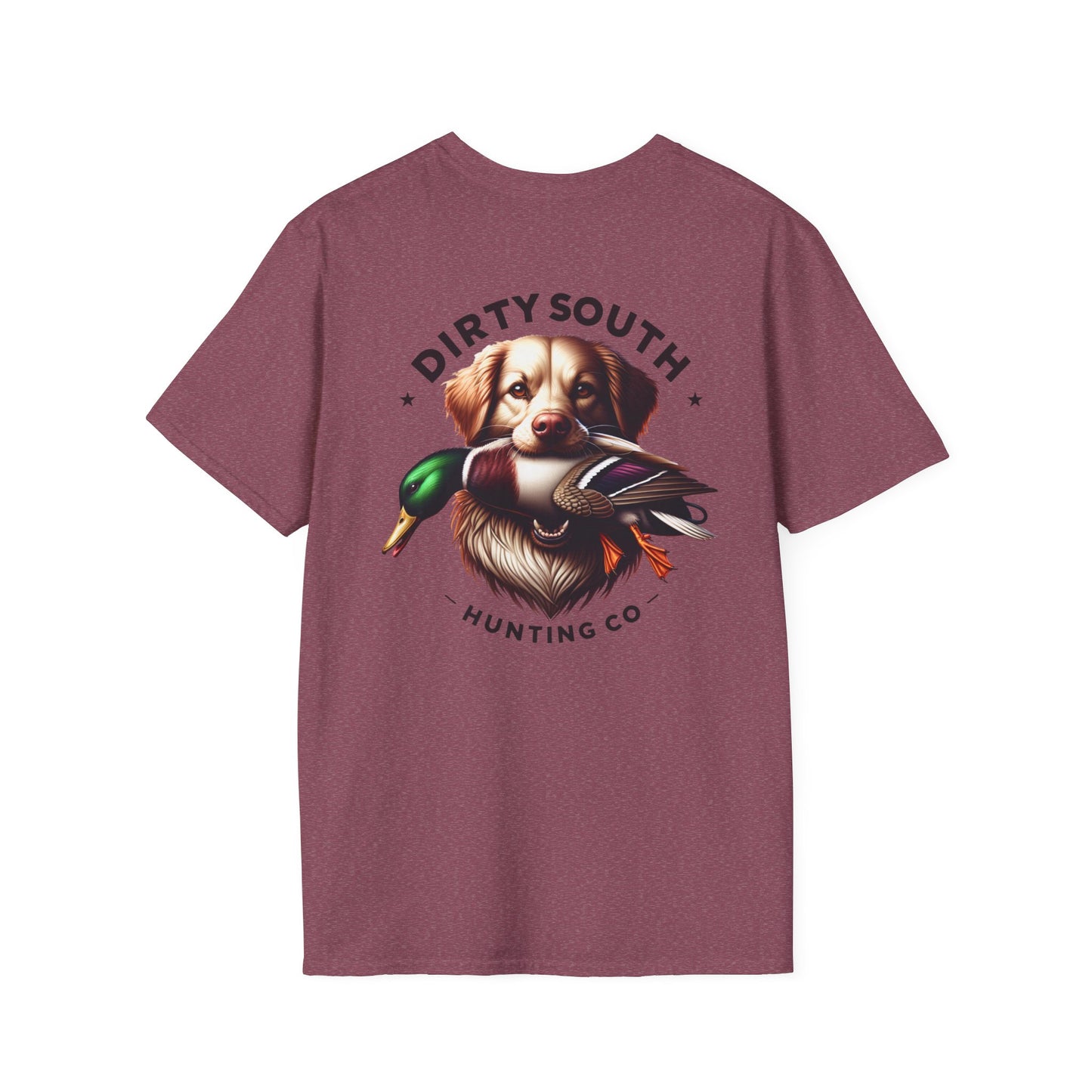 Dirty South Hunting Co. Retriever Mallard T-Shirt – Duck Dog Hunting Graphic Tee – Waterfowl Apparel
