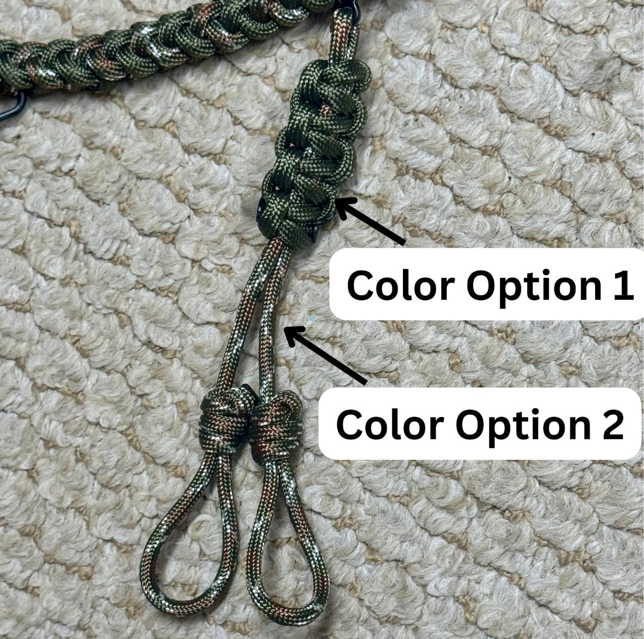 Custom Paracord Duck Call Lanyard - 5 Drop Leads