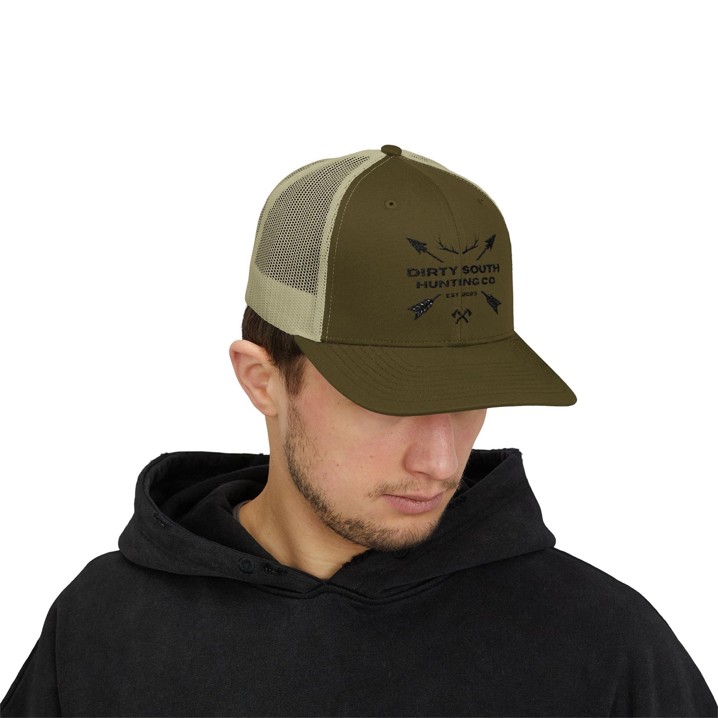 Dirty South Hunting Co Snapback Trucker Cap - Perfect for Outdoor Enthusiasts, Gifts for Hunters, Casual Wear, Adjustable Fit, Sports Cap