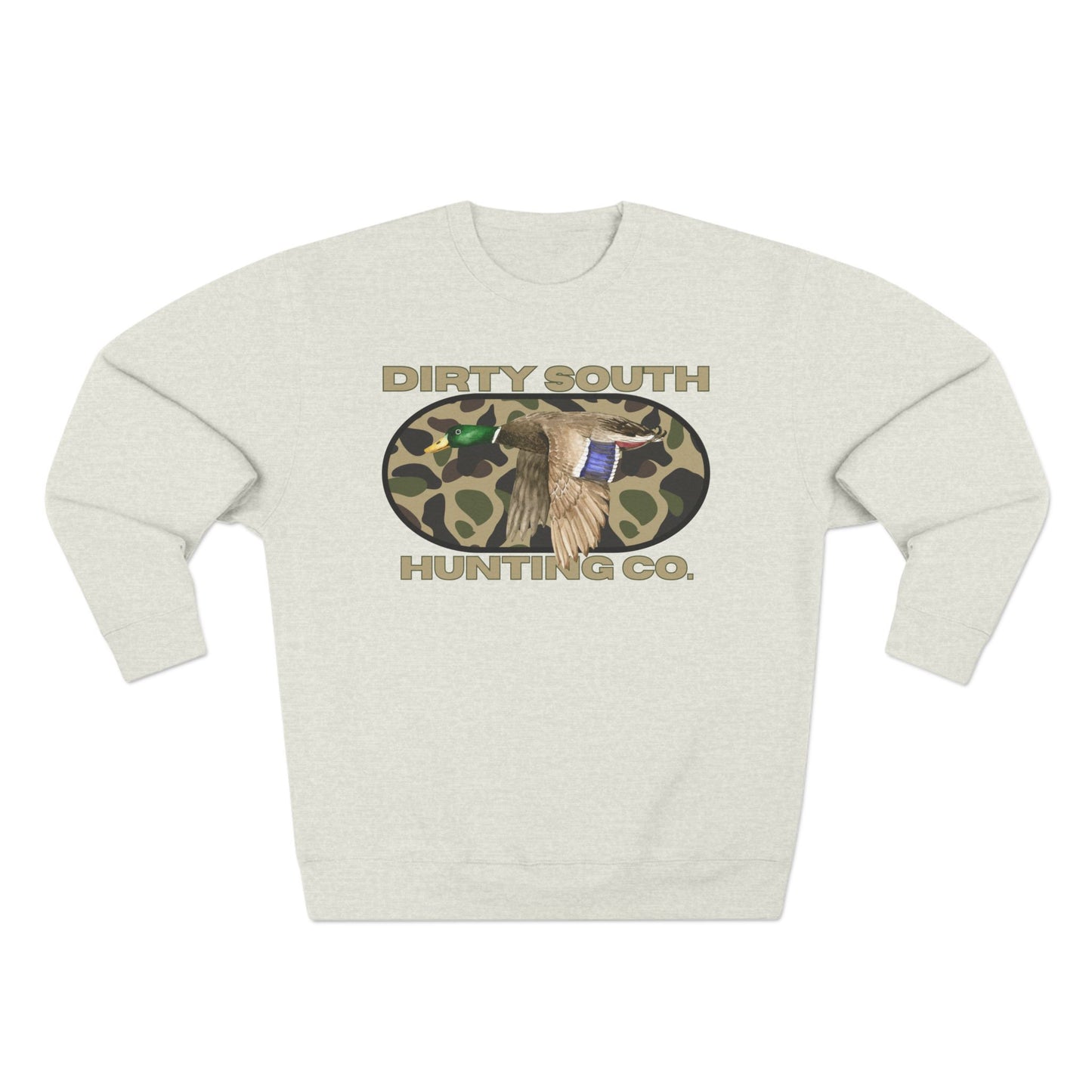 Dirty South Hunting Co. Unisex Sweatshirt - Cozy Camo Hunting Gear, Perfect for Campers, Outdoor Lovers, Gift for Hunters