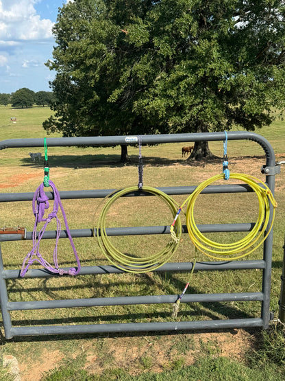Team Rope & Tack Hanger – Heavy-Duty Horse & Rodeo Gear Organizer Swinging K Creations