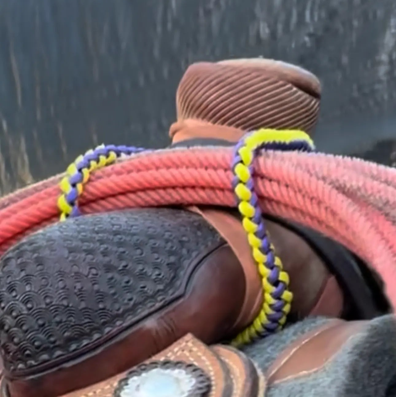 Custom Thin Paracord Rope Holder, Horse Tack, Team Roping, Roping Supplies, Team Roping Accessories, Equine Swinging K Creations